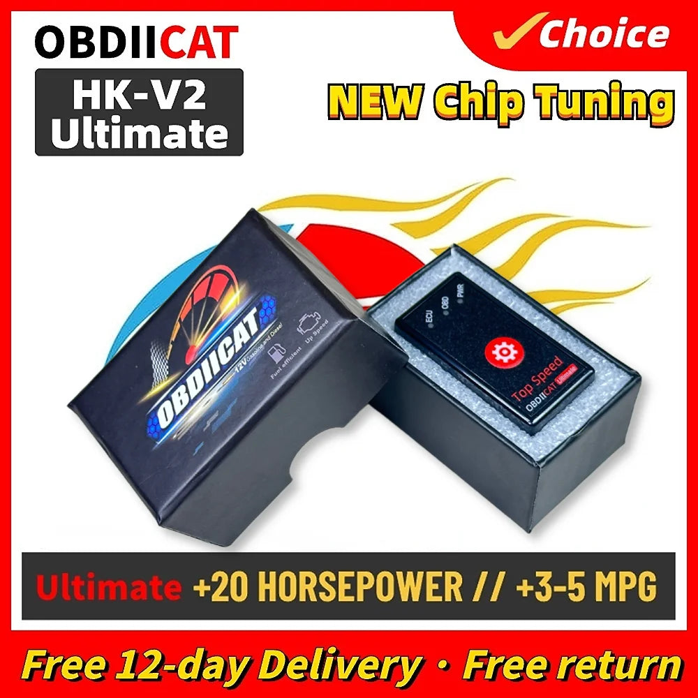 OBDIICAT HK01 HK-V2 Super OBD2 ECU Chip Reading Tuning Box More Power & Torque Nitro OBD Plug Drive car accessories Car Tools
