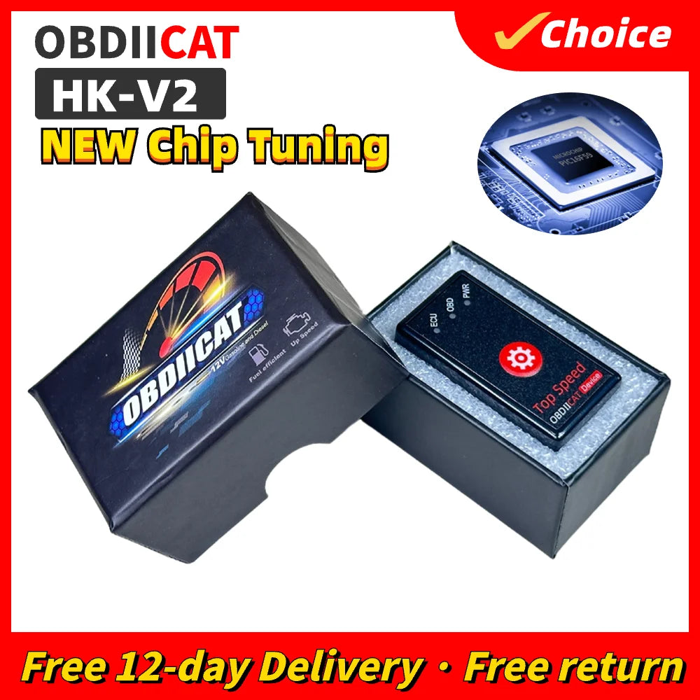OBDIICAT HK01 HK-V2 Super OBD2 ECU Chip Reading Tuning Box More Power & Torque Nitro OBD Plug Drive car accessories Car Tools