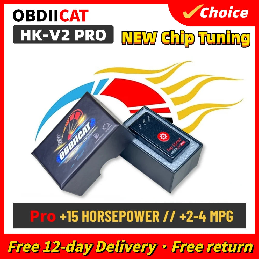 OBDIICAT HK01 HK-V2 Super OBD2 ECU Chip Reading Tuning Box More Power & Torque Nitro OBD Plug Drive car accessories Car Tools